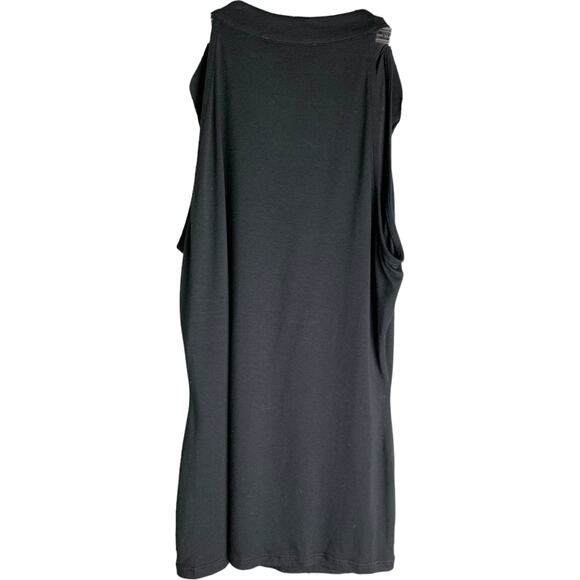 White House Black Market Top Women S Black Ruffle V-Neck Sleeveless Pullover NWT - Picture 3 of 7